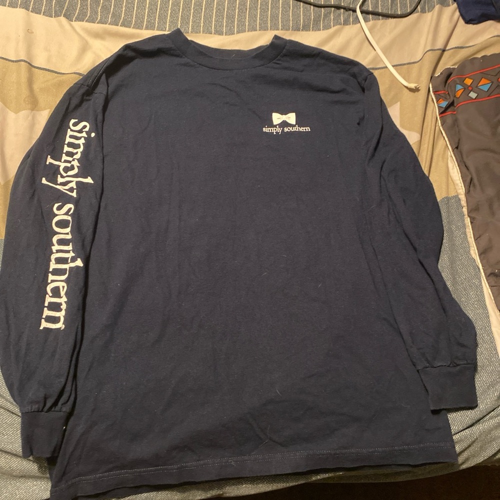 Simply Southern Dark Blue Long Sleeve Tee